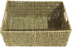 картинка 02-037-1 Корзина плетеная 44х30Н20см. (Водоросли, металл. каркас) от магазина Одежда+